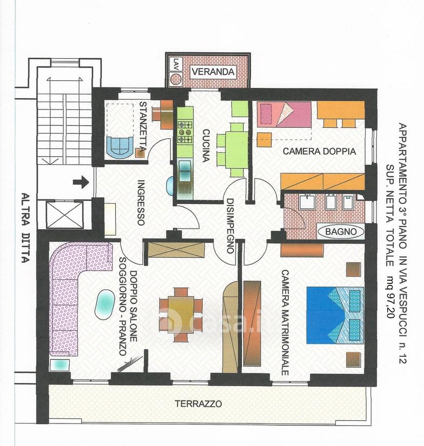 Appartamento in Via Amerigo Vespucci 12 — foto 10 di 22