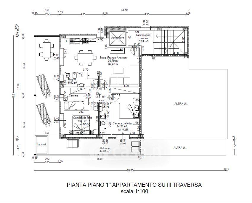 Trilocale in Via III Traversa