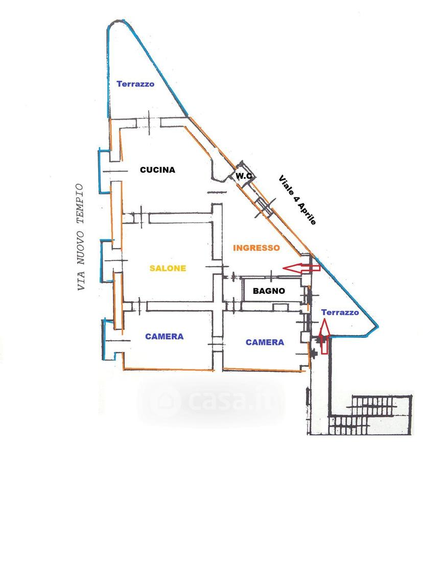 Trilocale in Viale Quattro Aprile