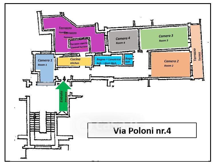 Stanza in Via Luigia Poloni 4
