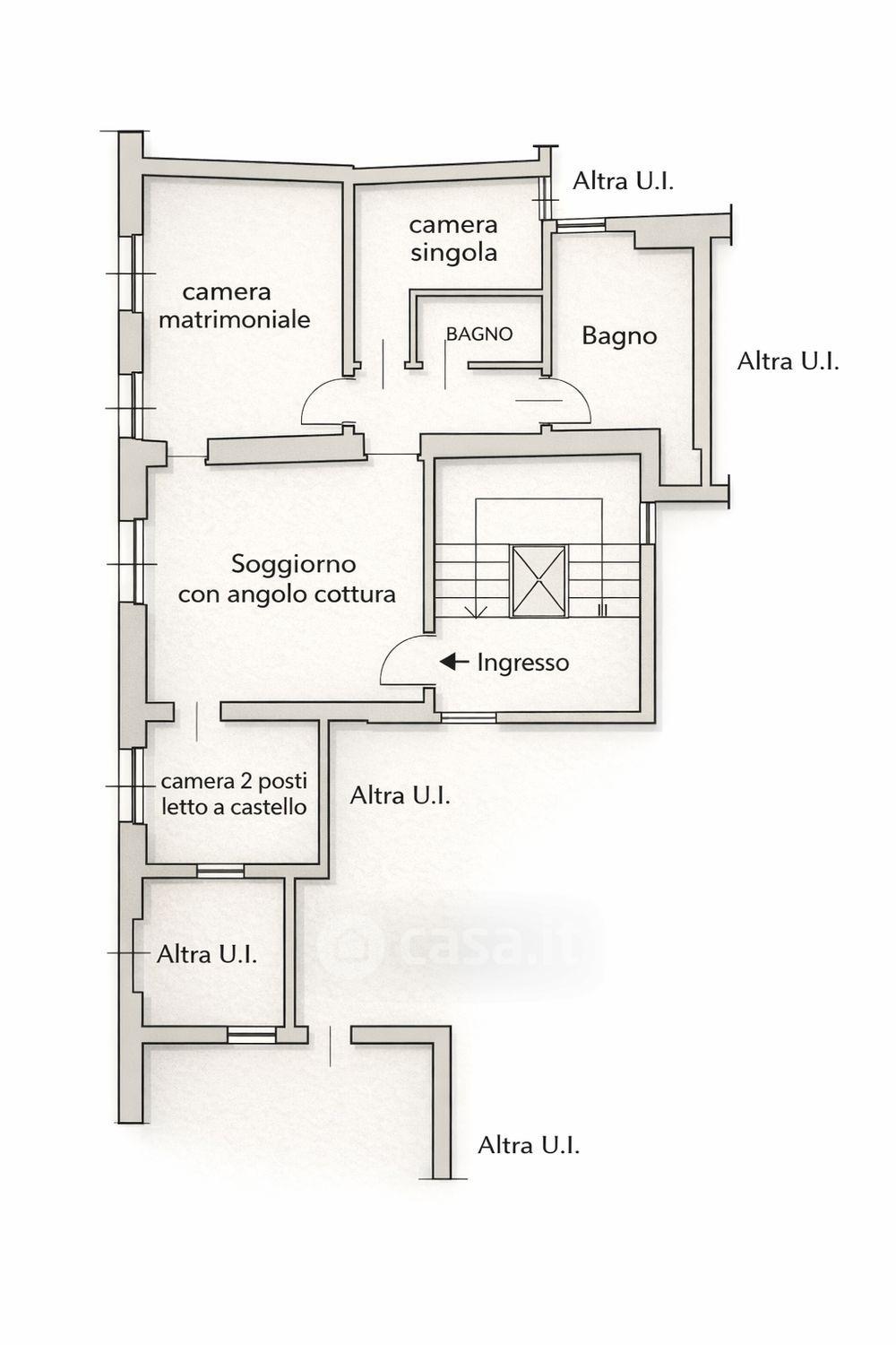 Quadrilocale in Via Busci 5