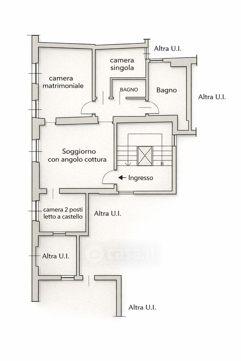 Quadrilocale in Via Busci 5
