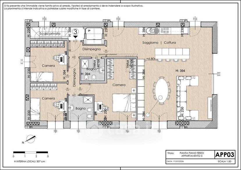 Quadrilocale in Via Flavio Gioia 26 — foto 28 di 32