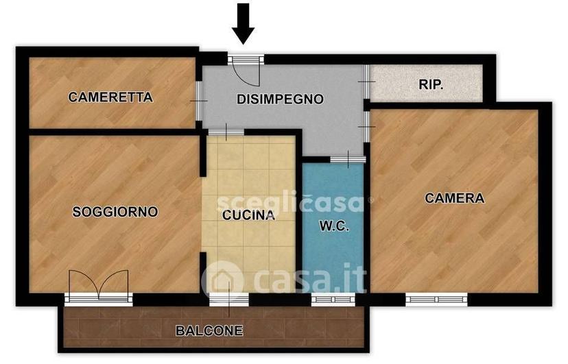 Trilocale in Via Giacomo Leopardi 49 — foto 8 di 9