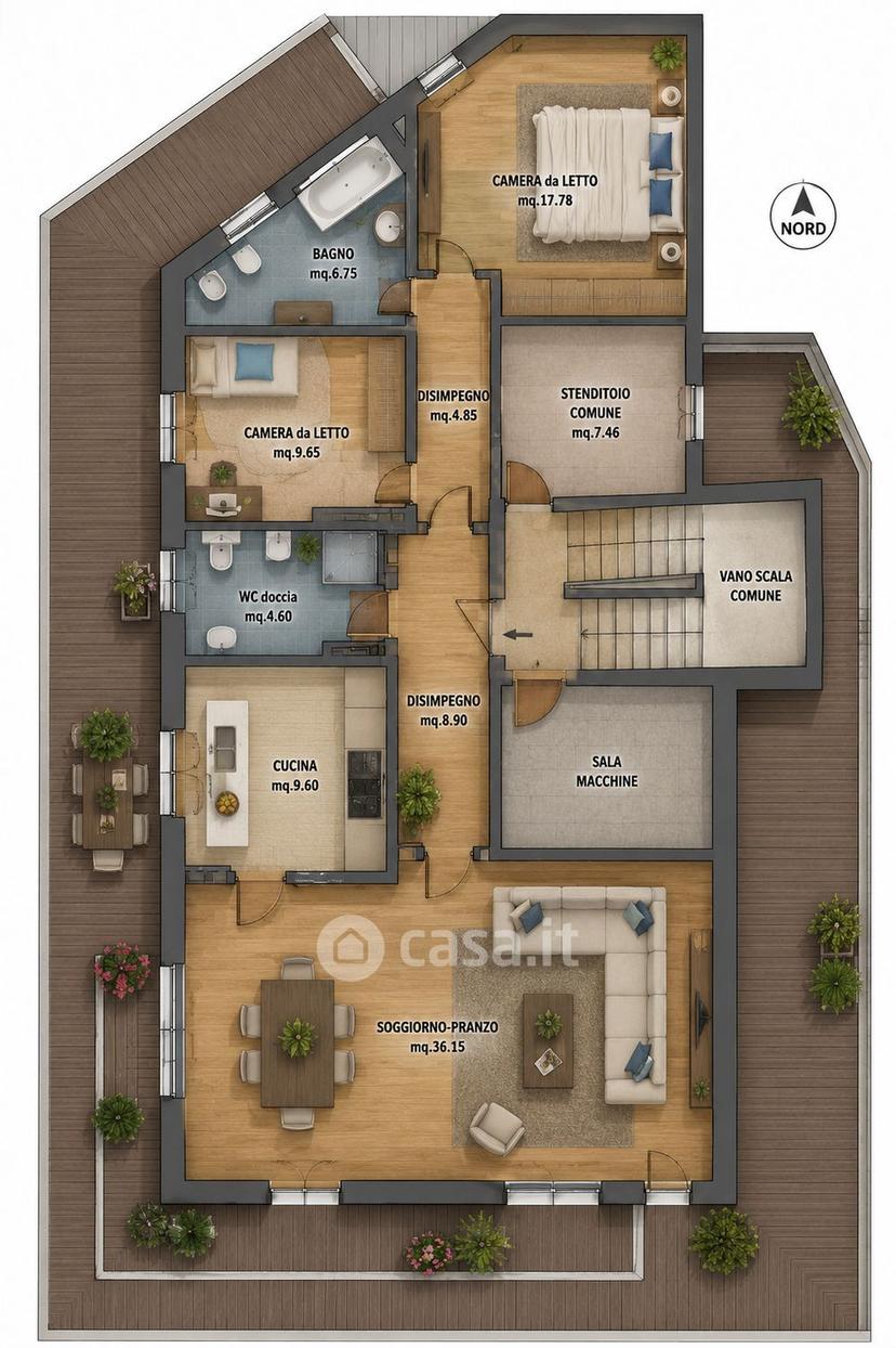 Quadrilocale in Via Fiume Montone — foto 2 di 40