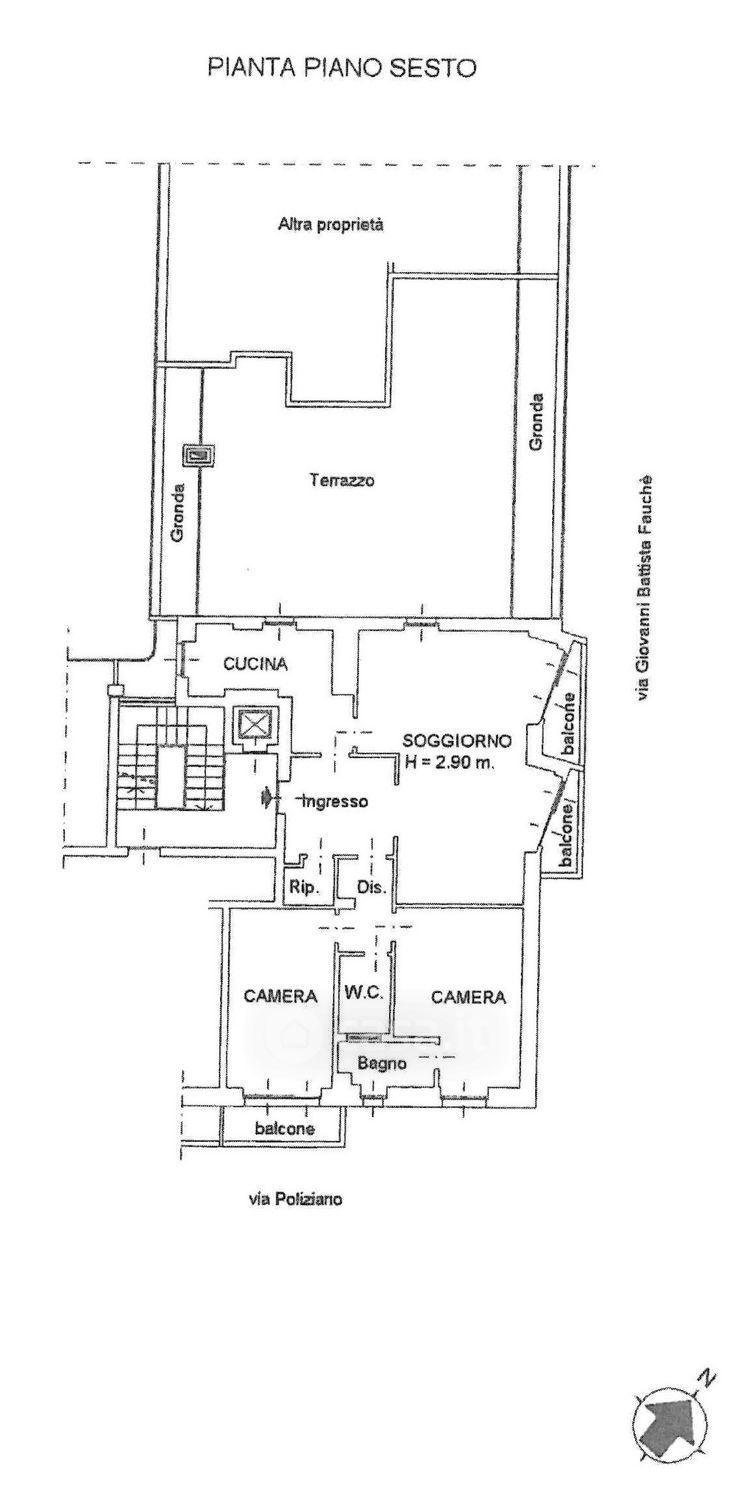 Trilocale in Via Giovanni Battista Fauchè 1 — foto 28 di 38