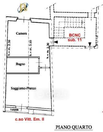 Bilocale in Corso Vittorio Emanuele II 6