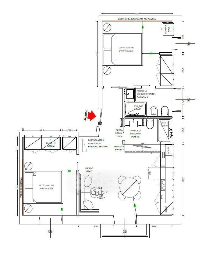 Trilocale in Corso Dante Alighieri 198 — foto 23 di 44