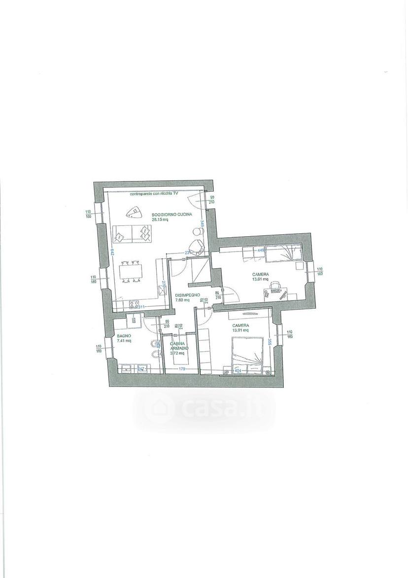Trilocale in Via Collegio Manzoni 14