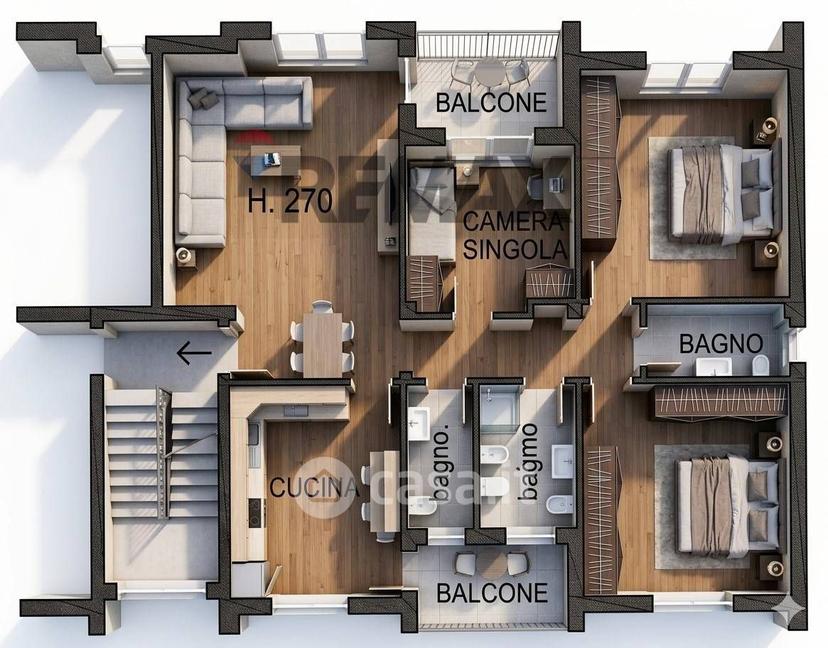 Quadrilocale in Via Gigli 27 — foto 41 di 61