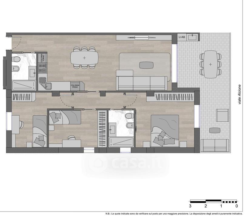 Quadrilocale in Viale Alcione 257 — foto 5 di 5