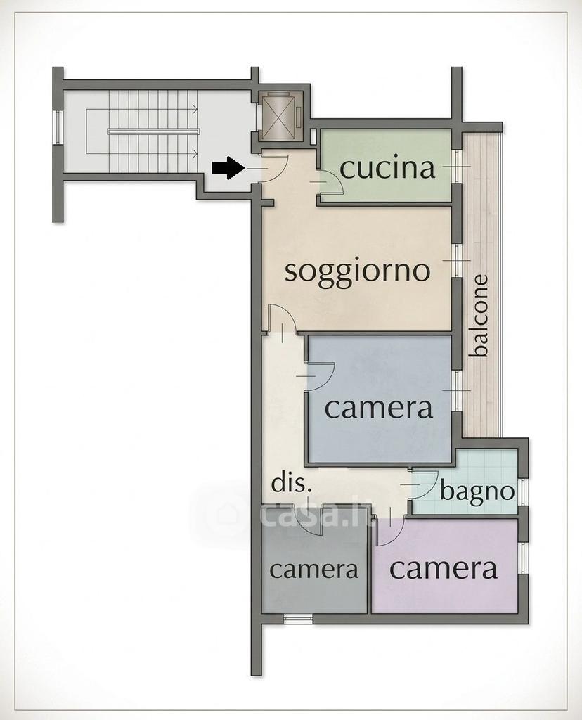Quadrilocale in Via Angelo Canossi 3 — foto 14 di 15