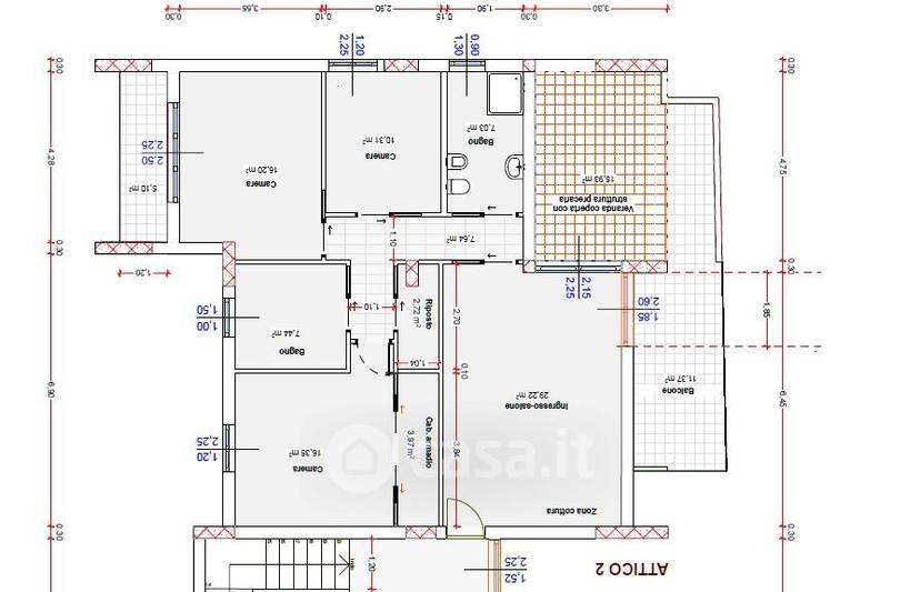 Quadrilocale in Via Villa San Giovanni — foto 20 di 22