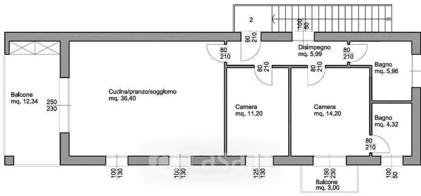 Trilocale in Via Tonale 38 — foto 2 di 5