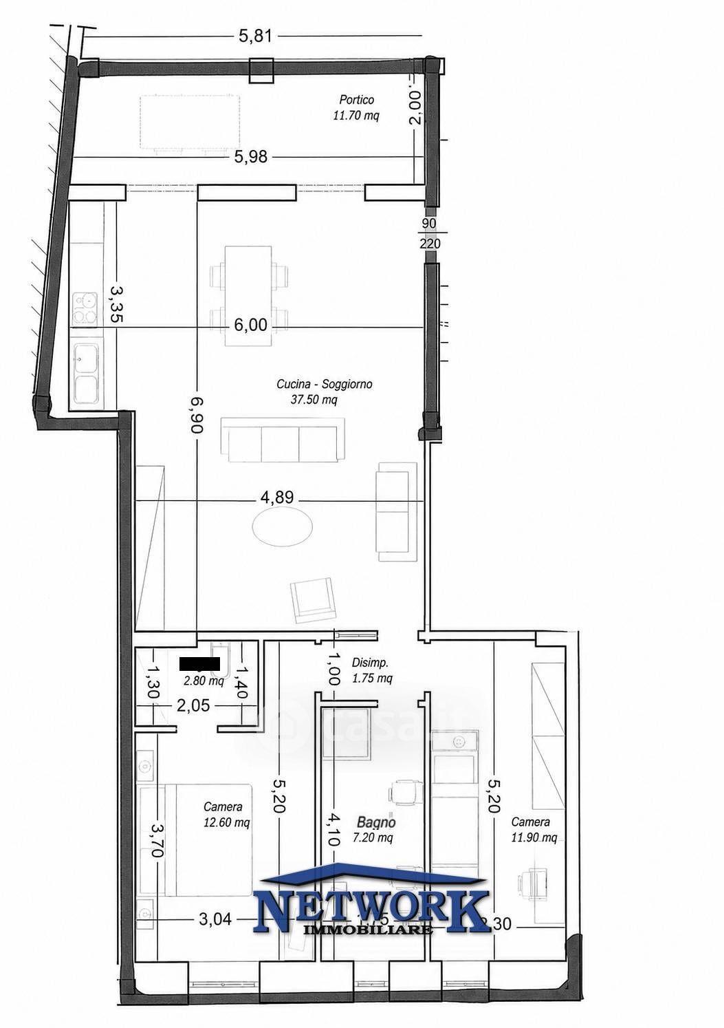 Trilocale in Via San Tommaso 16
