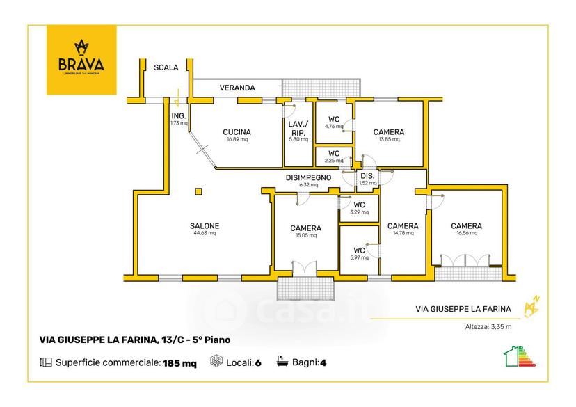 Appartamento in Via Giuseppe La Farina 13 C — foto 13 di 54