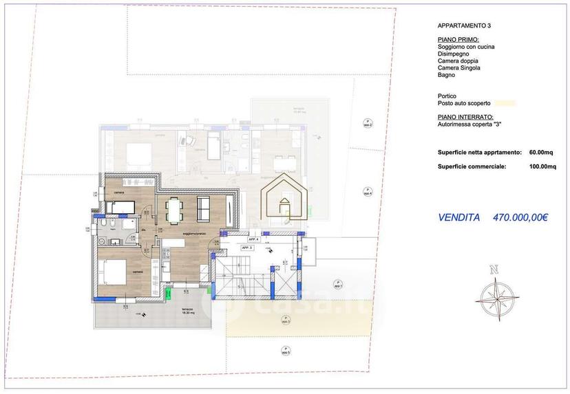 Trilocale in Via Monte Croce 1 — foto 3 di 20