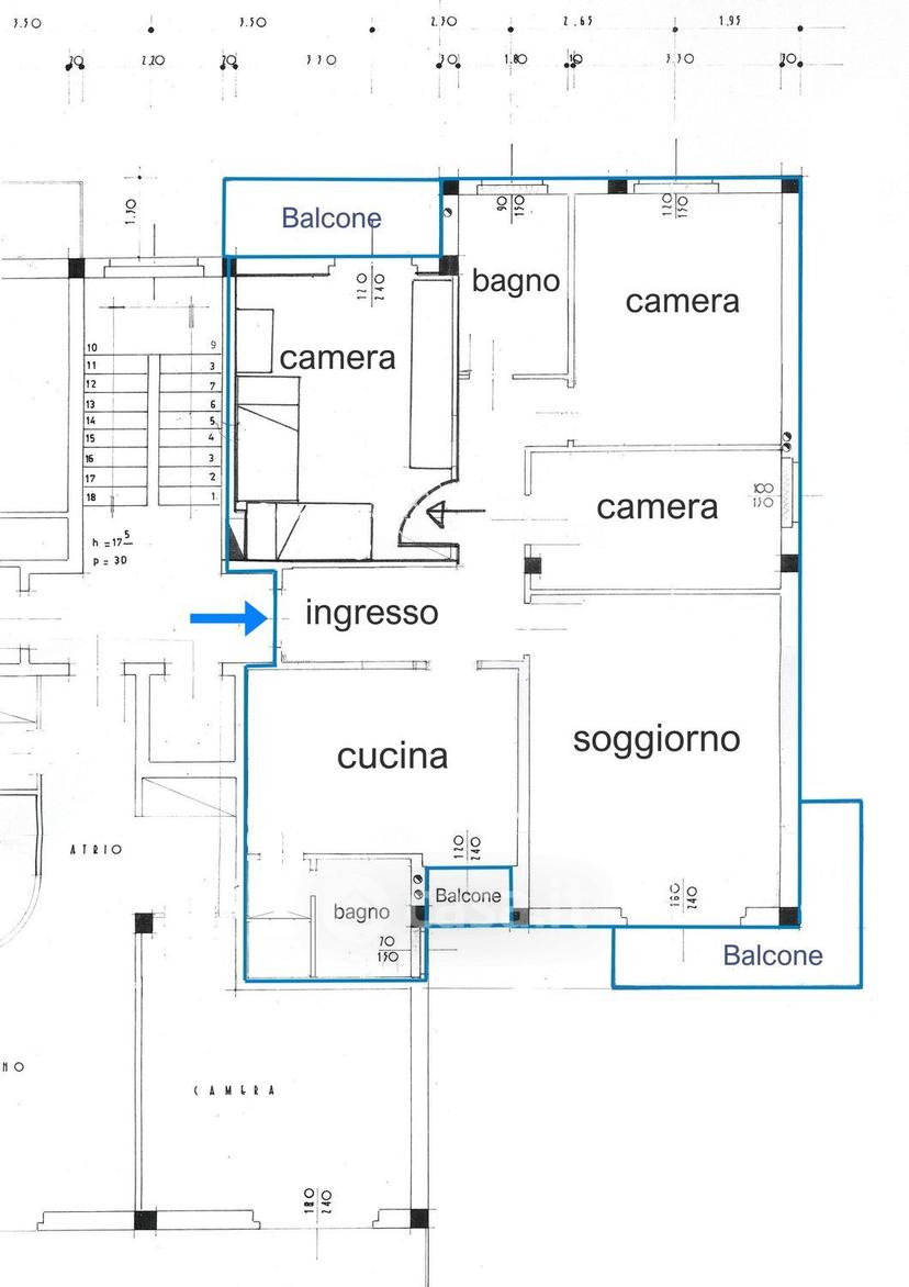 Quadrilocale in Via Carlo Cattaneo 36 — foto 19 di 36