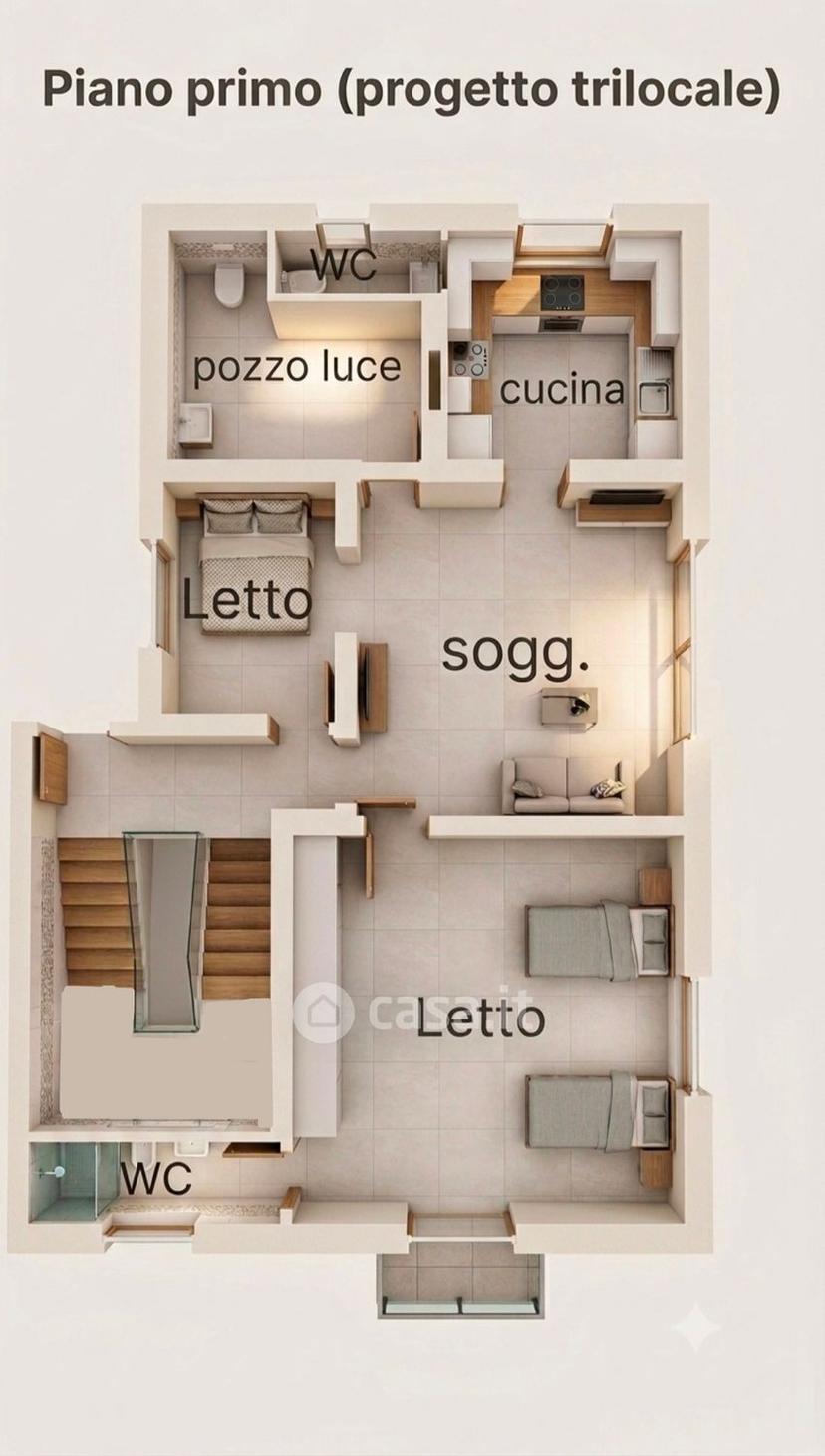 Trilocale in Via Lazio — foto 8 di 10