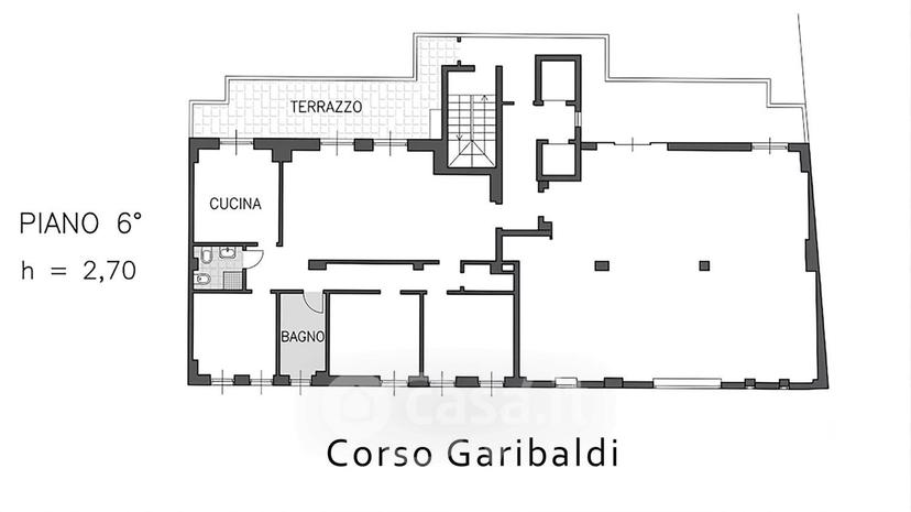 Quadrilocale in Corso Garibaldi — foto 20 di 34