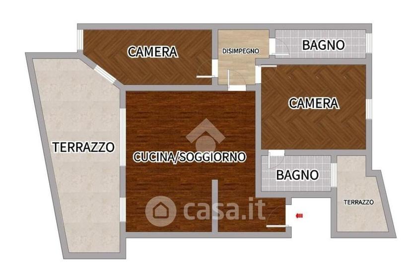 Trilocale in Via Angelo de Fiore 26 — foto 15 di 17