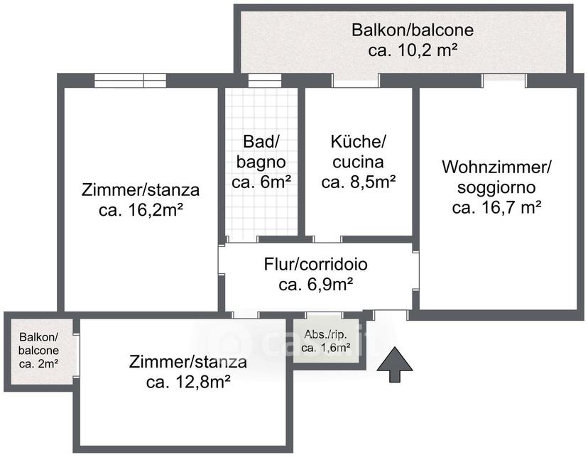 Trilocale in Via Bernhard Johannes — foto 11 di 16