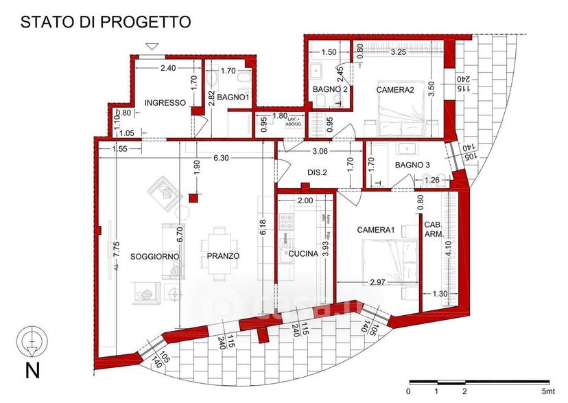 Trilocale in Via delle Rose — foto 6 di 11