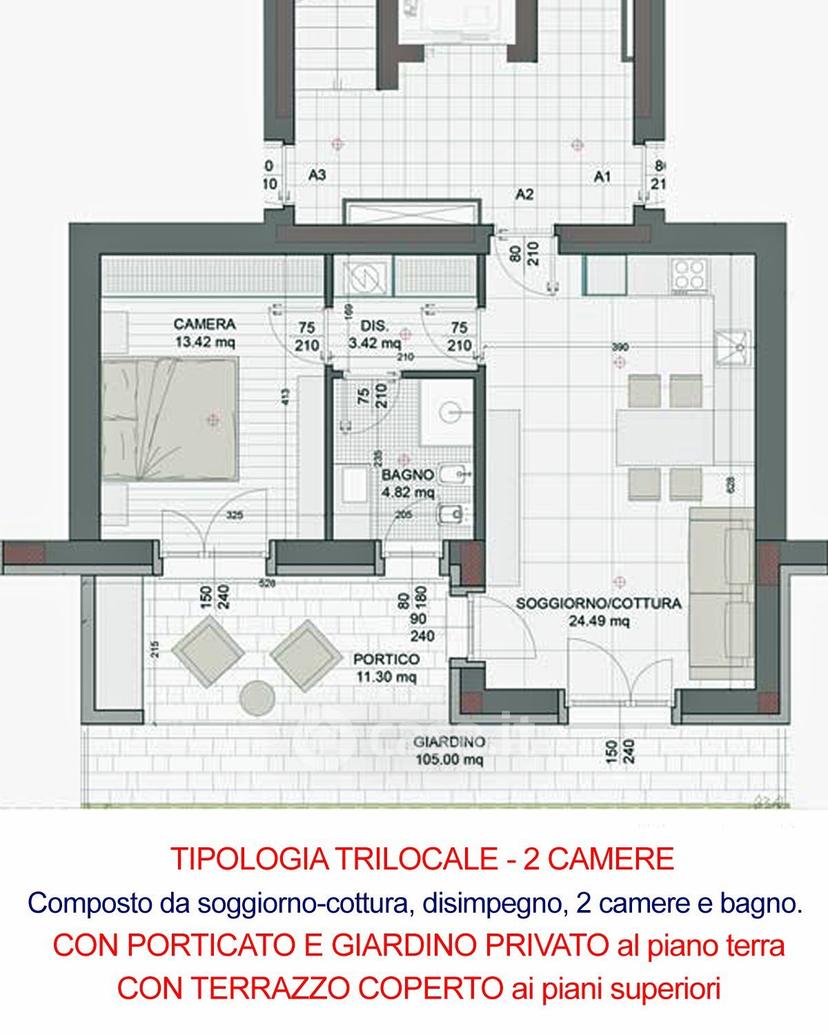 Trilocale in Via Meriggio 3 — foto 20 di 22
