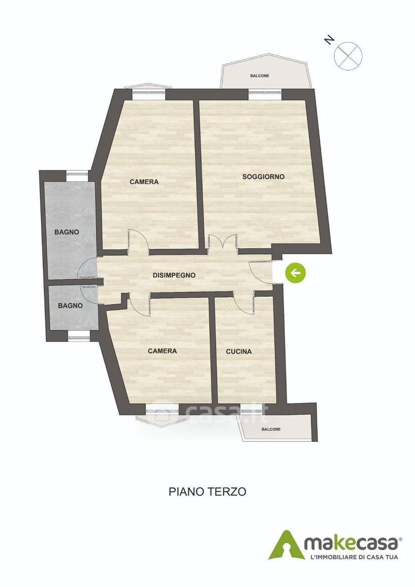 Trilocale in Via Edmondo de Amicis 29 — foto 15 di 21
