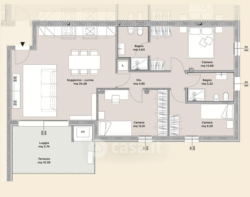 Appartamento in Via Padre M. d'Aviano 12 — foto 4 di 7