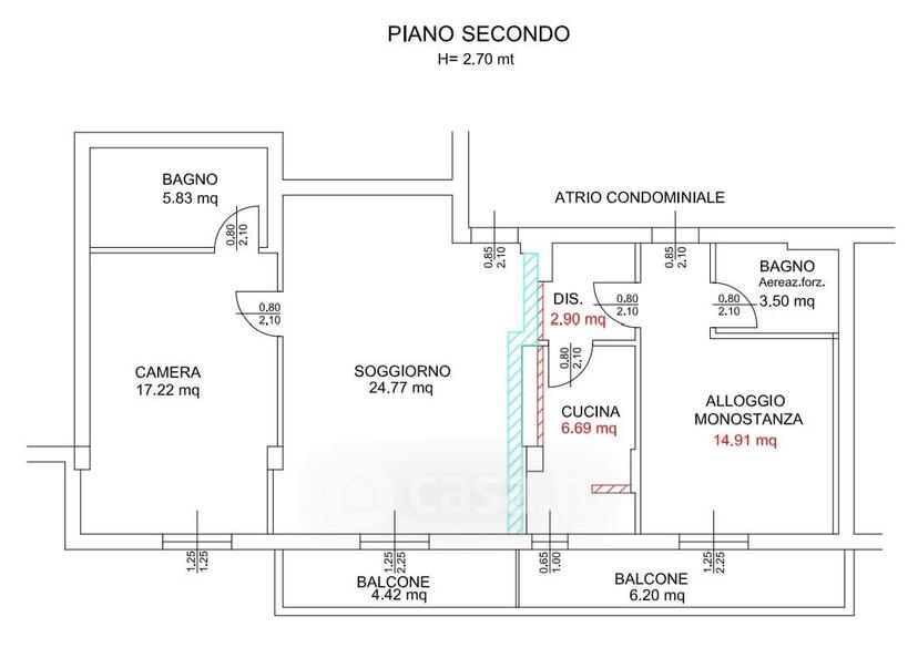 Trilocale in Viale Armando Diaz 58 — foto 18 di 18