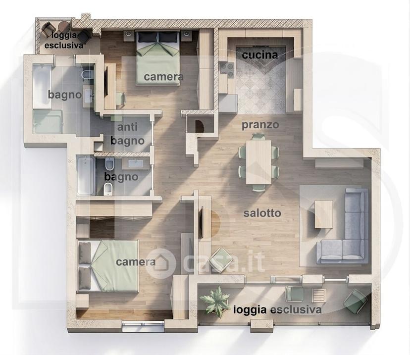 Quadrilocale in Viale Mediterraneo — foto 19 di 25