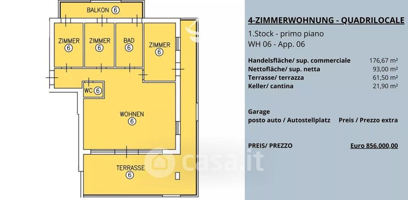 Quadrilocale in Via Caldaro