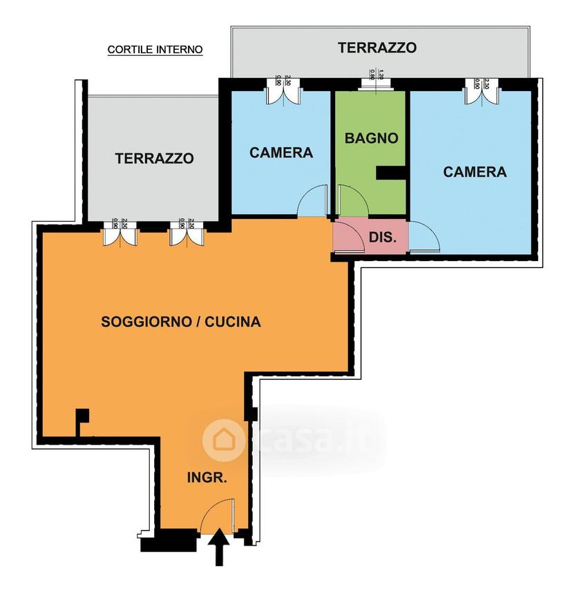 Trilocale in Via Giulio Monteverde 22 — foto 9 di 32