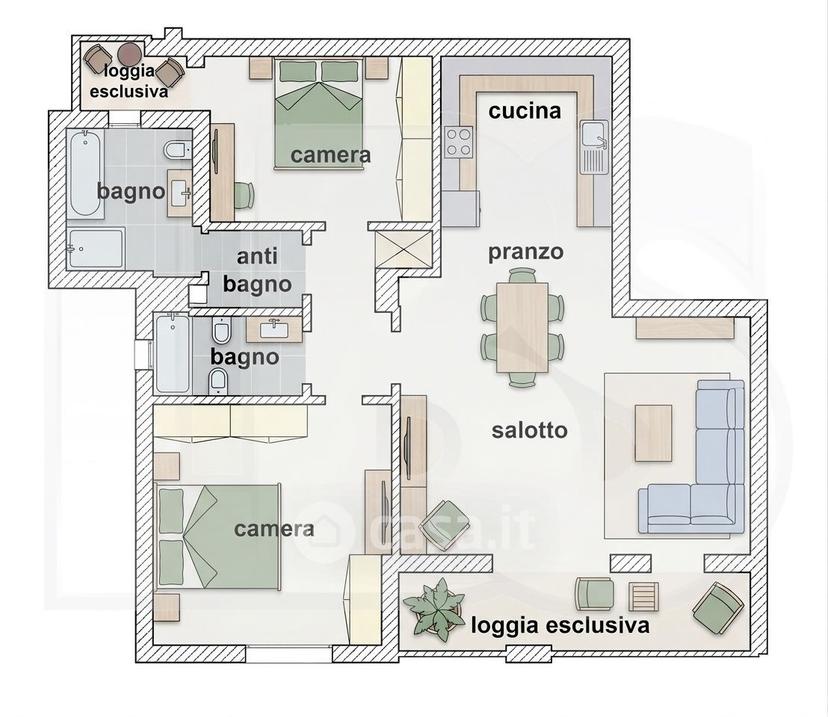 Quadrilocale in Viale Mediterraneo — foto 12 di 25