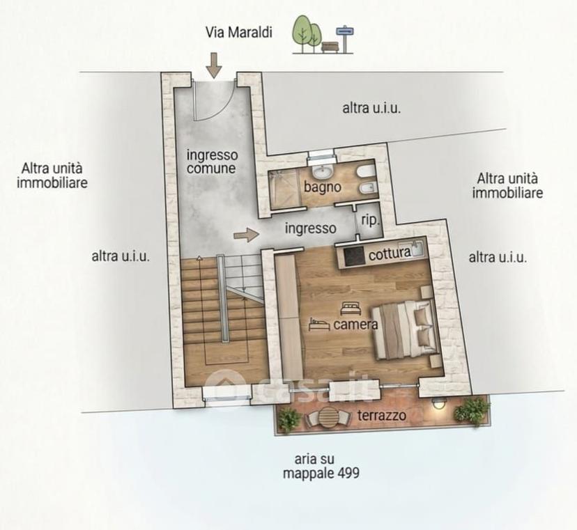 Monolocale in Via Maraldi 38 — foto 17 di 19