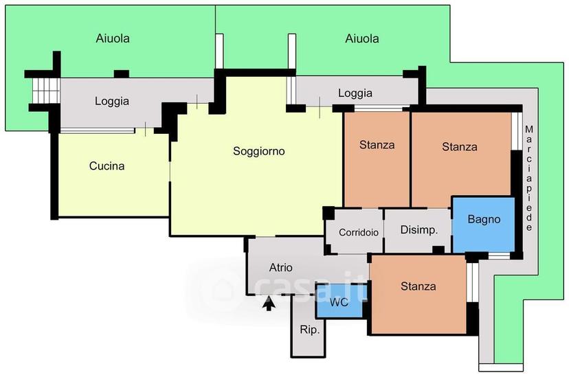 Quadrilocale in Via Fago 58 — foto 11 di 57