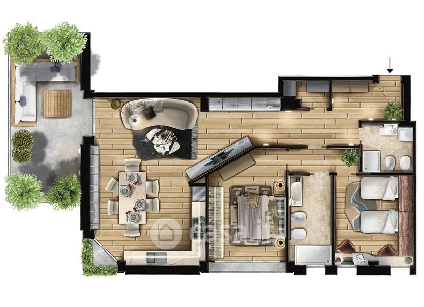 Trilocale in Viale Marconi — foto 10 di 12