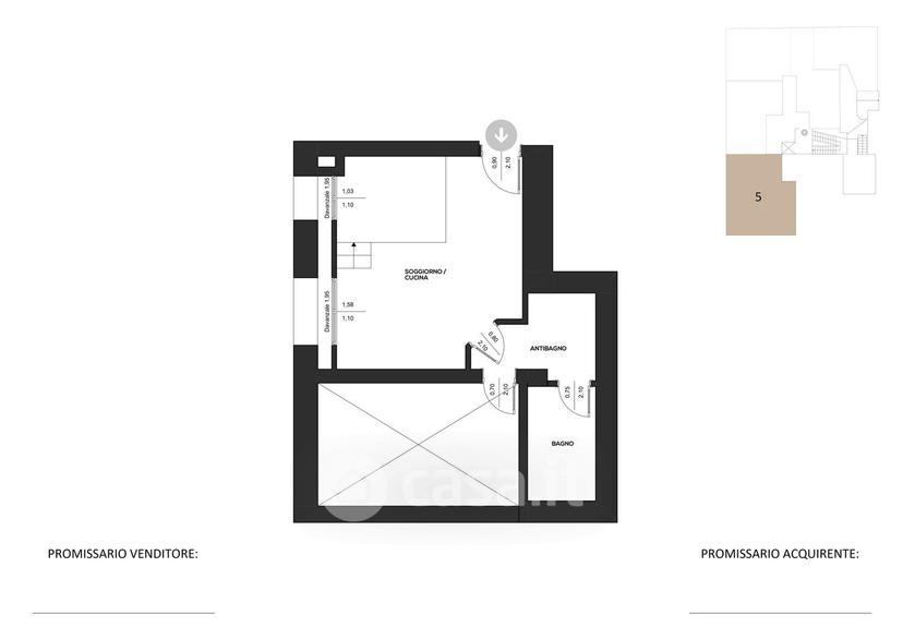 Monolocale in Via San Gregorio 12