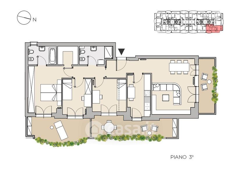 Quadrilocale in Via Martiri delle Foibe 25 — foto 14 di 27
