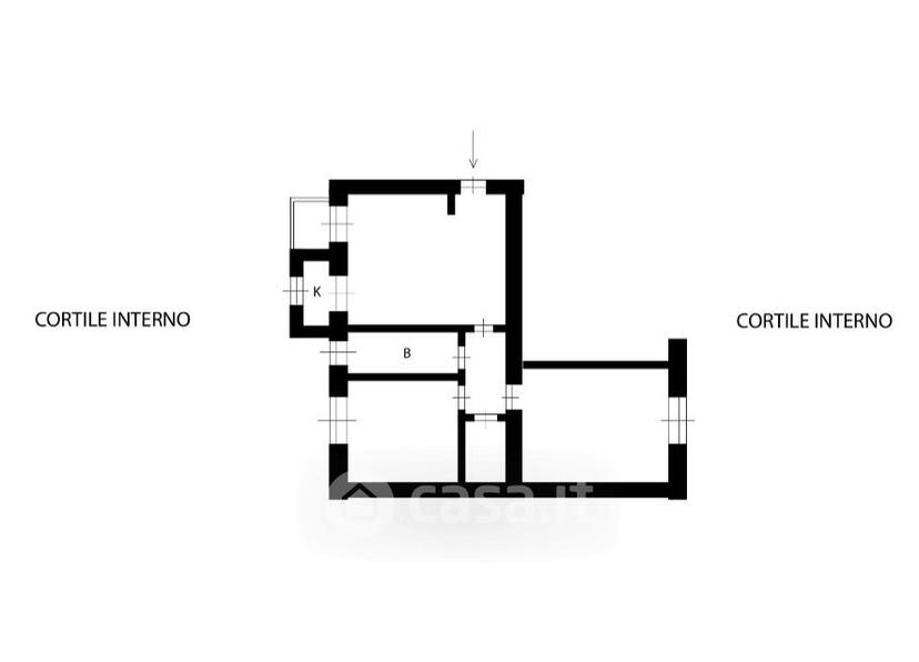 Trilocale in Via Andrea Massena 3