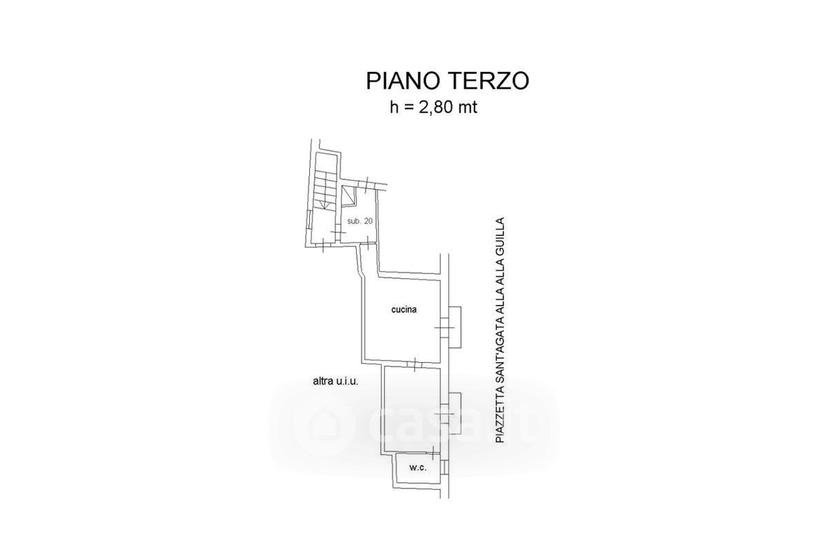 Quadrilocale in Piazzetta Sant'Agata alla Guilla 7 — foto 17 di 40