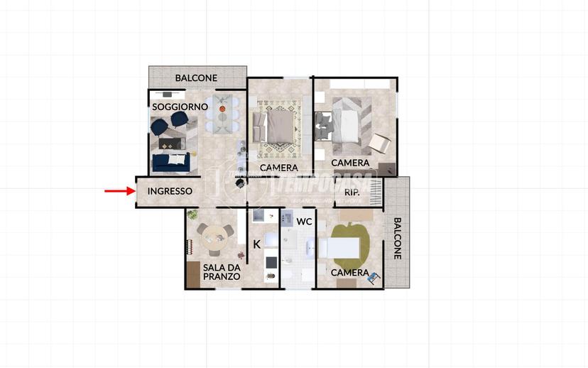 Quadrilocale in Via Basili 15, Fermo