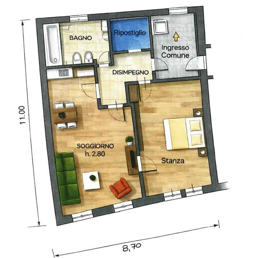 Bilocale in Corso Ausugum 69, Borgo Valsugana — foto 2 di 2