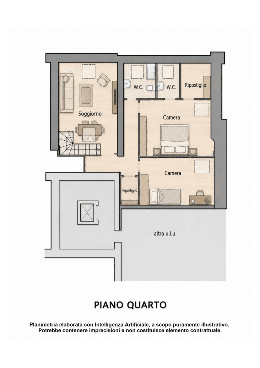 Quadrilocale in Via Giuseppe Ferrari 7, Como