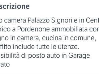Stanza singola vicolo delle Acque 2, Pordenone