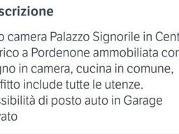 Stanza singola vicolo delle Acque 2, Pordenone