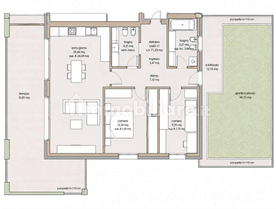 Trilocale nuovo, terzo piano, Gries - San Quirino, Bolzano