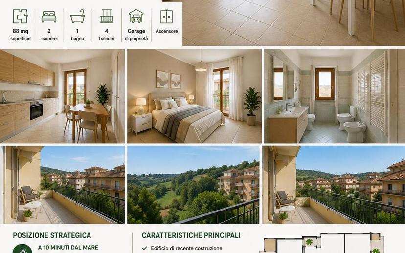 Trilocale buono stato, primo piano, Cascinare, Sant'Elpidio a Mare