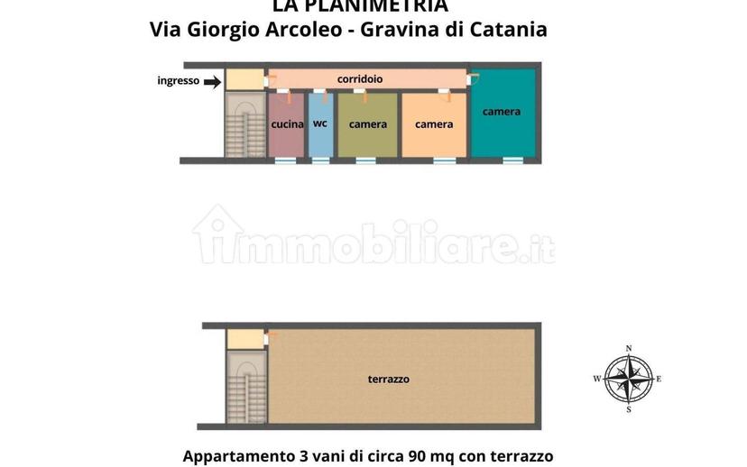 Trilocale via Giorgio Arcoleo, Centro, Gravina di Catania — foto 19 di 31